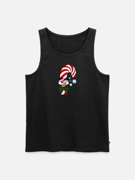 Drunken candy cane - Men's Premium Organic Tank Top - black