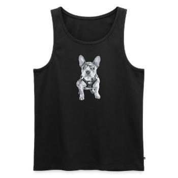 Carlos - Men's Premium Organic Tank Top - black - Front - AI Model Male 178 light (178cm)