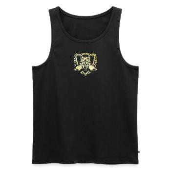 Boxer loup - Débardeur bio Premium Homme - noir - Devant - Michal (187cm)