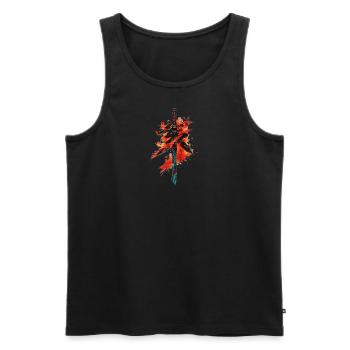 Samurai Japan Warrior Gift Asia Blood Moon - Men's Premium Organic Tank Top - black - Front - Michal (187cm)