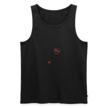 Schwanger 2 Herzen Mama Und Baby Ankündigung Kind - Männer Premium Bio Tank Top - Schwarz - Vorne - Michal (187cm)