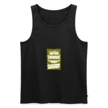 chirurgen - Männer Premium Bio Tank Top - Schwarz - Vorne - Michal (187cm)
