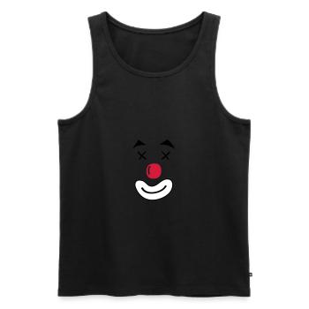 visage de sourire de clown - Débardeur bio Premium Homme - noir - Devant - Michal (187cm)