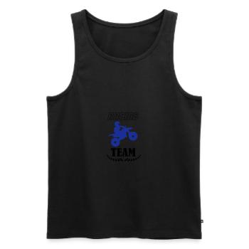 racing team - Men's Premium Organic Tank Top - black - Front - AI Model Male 178 light (178cm)