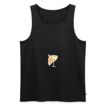 Cheers - Men's Premium Organic Tank Top - black - Front - AI Model Male 178 light (178cm)