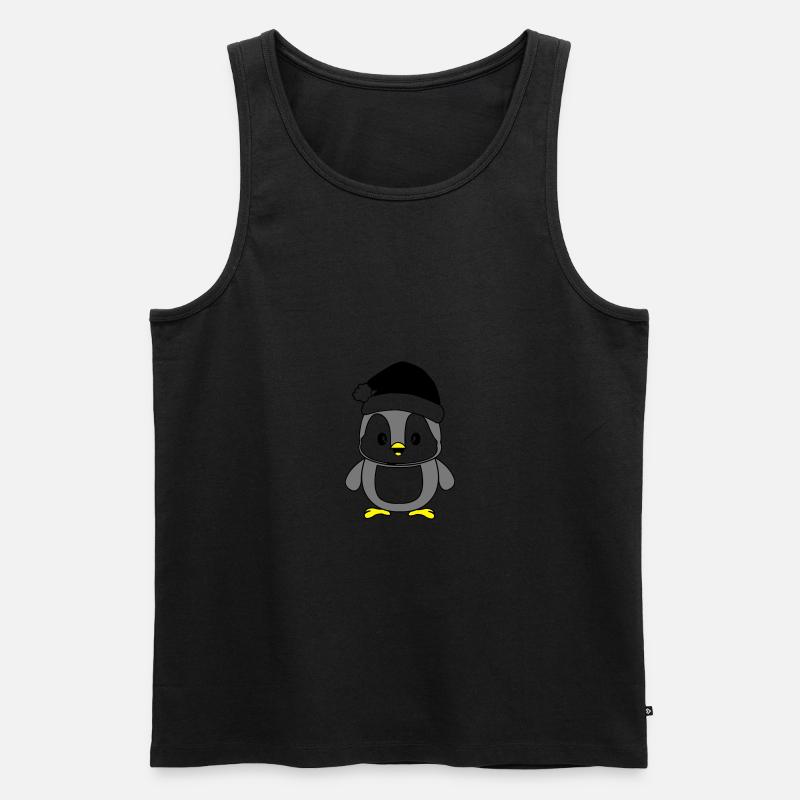 Weihnachtspinguin - Männer Premium Bio Tank Top - Schwarz