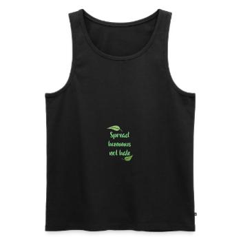 Vegan Vegan Animal Welfare Vegetarian Vegetarian - Men's Premium Organic Tank Top - black - Front - Michal (187cm)