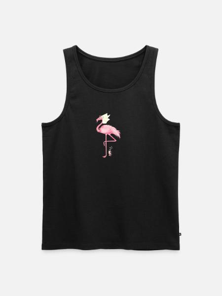 Flamingo Braut - Männer Premium Bio Tank Top - Schwarz
