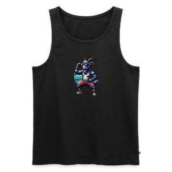 Ziege Workout Fitness Training Gym - Männer Premium Bio Tank Top - Schwarz - Vorne - Michal (187cm)