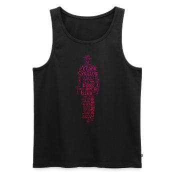 Cyclistes Cyclisme Hommes VTT - Débardeur bio Premium Homme - noir - Devant - Michal (187cm)