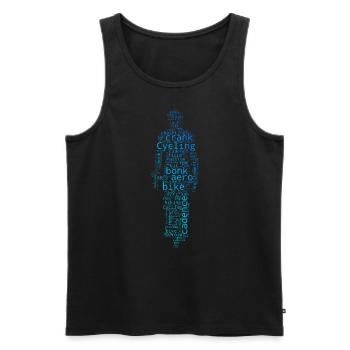 Vélo Cyclisme Femmes Vélo Cyclistes - Débardeur bio Premium Homme - noir - Devant - Michal (187cm)