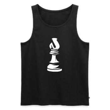 Bishop Bishop Chess Figure Chess Symbol Graphic - Men's Premium Organic Tank Top - black - Front - AI Model Male 178 light (178cm)