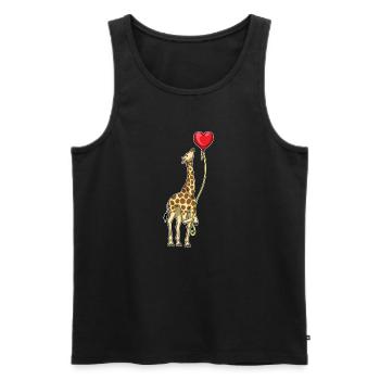 Giraffe Balloon - Men's Premium Organic Tank Top - black - Front - AI Model Male 178 light (178cm)