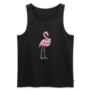Flamingo Sandwich - Männer Premium Bio Tank Top - Schwarz - Vorne - AI Model Male 178 light (178cm)