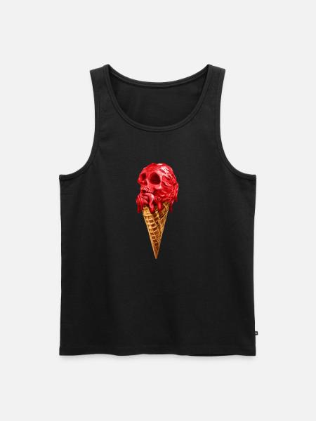 Der knusprige Vanille-Schmerz - Männer Premium Bio Tank Top - Schwarz