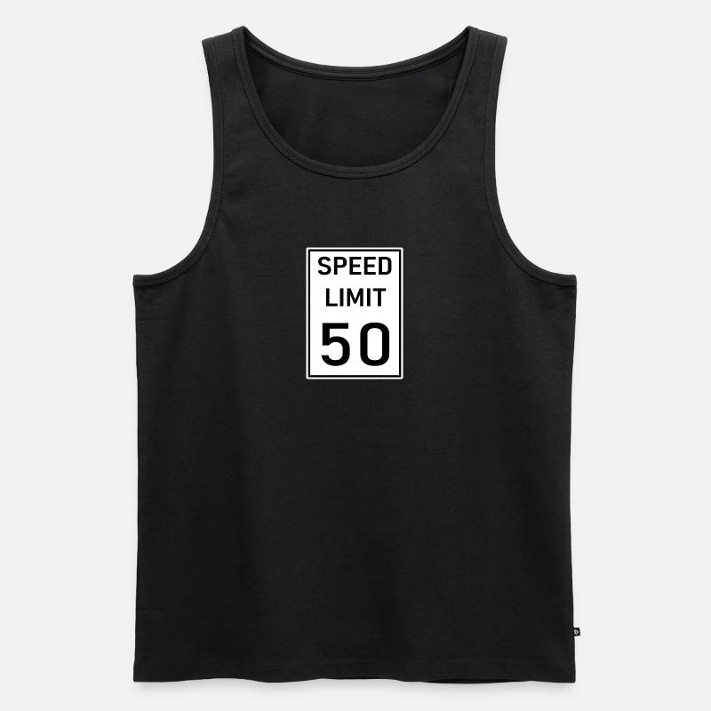 50 - Männer Premium Bio Tank Top - Schwarz