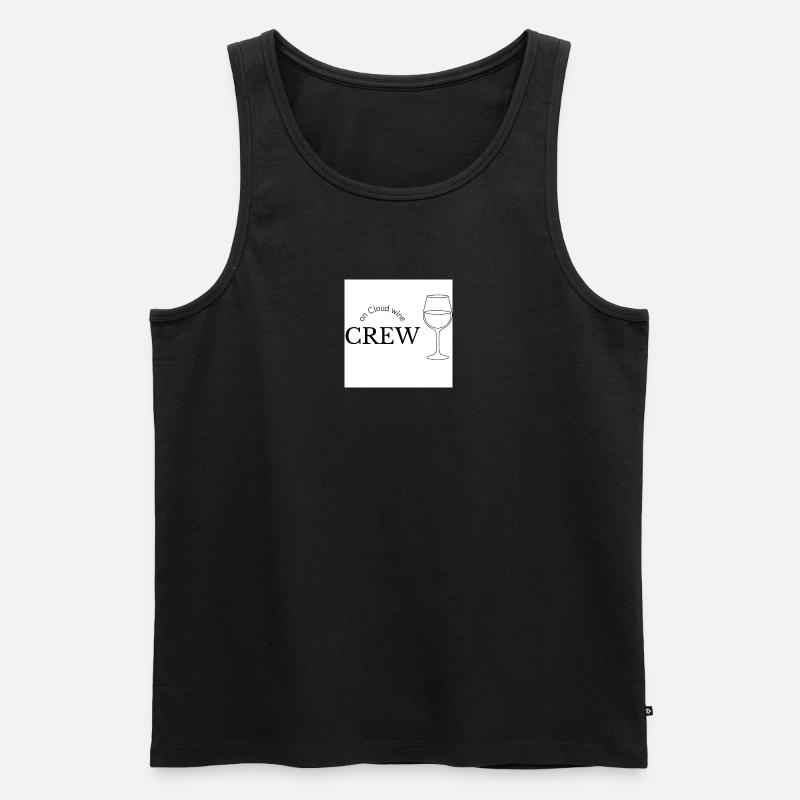 Crew_on_Cloud_Wine - Männer Premium Bio Tank Top - Schwarz
