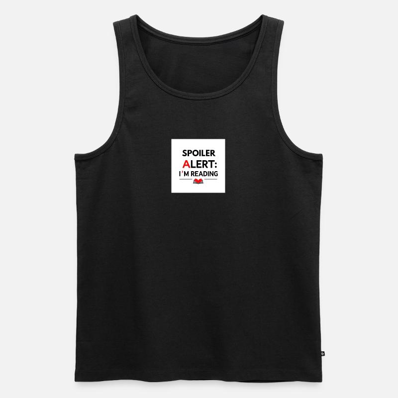 Spoiler: Ich lese gerade - Männer Premium Bio Tank Top - Schwarz