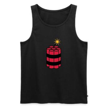 angezuendet tnt dynamit explodieren explosion spre - Männer Premium Bio Tank Top - Schwarz - Vorne - AI Model Male 178 light (178cm)