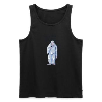 yeti be - Männer Premium Bio Tank Top - Schwarz - Vorne - Michal (187cm)
