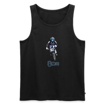 BMX Race Racing MTB Motocross - Men's Premium Organic Tank Top - black - Front - AI Model Male 178 light (178cm)