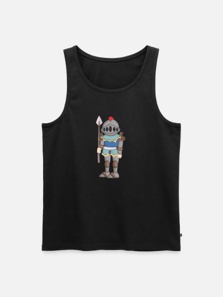 Guard in medieval armor - Men's Premium Organic Tank Top - black