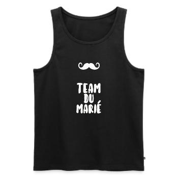 Team du marié - Débardeur bio Premium Homme - noir - Devant - Michal (187cm)