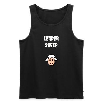 Leader sheep - Débardeur bio Premium Homme - noir - Devant - AI Model Male 178 light (178cm)