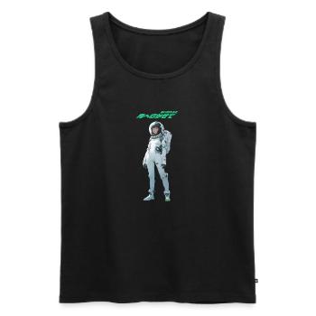 Moon Pinup - Men's Premium Organic Tank Top - black - Front - AI Model Male 178 light (178cm)