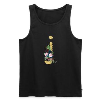 Buchstabe j gold floral - Männer Premium Bio Tank Top - Schwarz - Vorne - Michal (187cm)