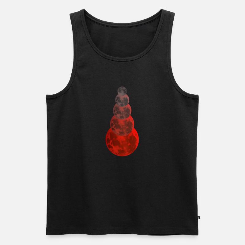 Red Moon - Männer Premium Bio Tank Top - Schwarz
