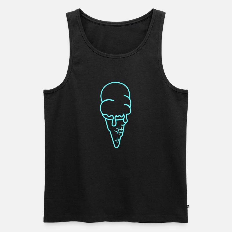 eis eiscreme - Männer Premium Bio Tank Top - Schwarz