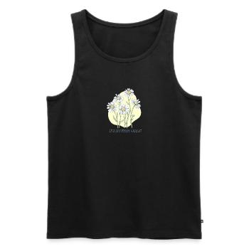 Jastrun proper botanical drawing - Men's Premium Organic Tank Top - black - Front - Michal (187cm)
