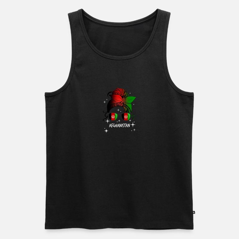 Afghanistan - Männer Premium Bio Tank Top - Schwarz