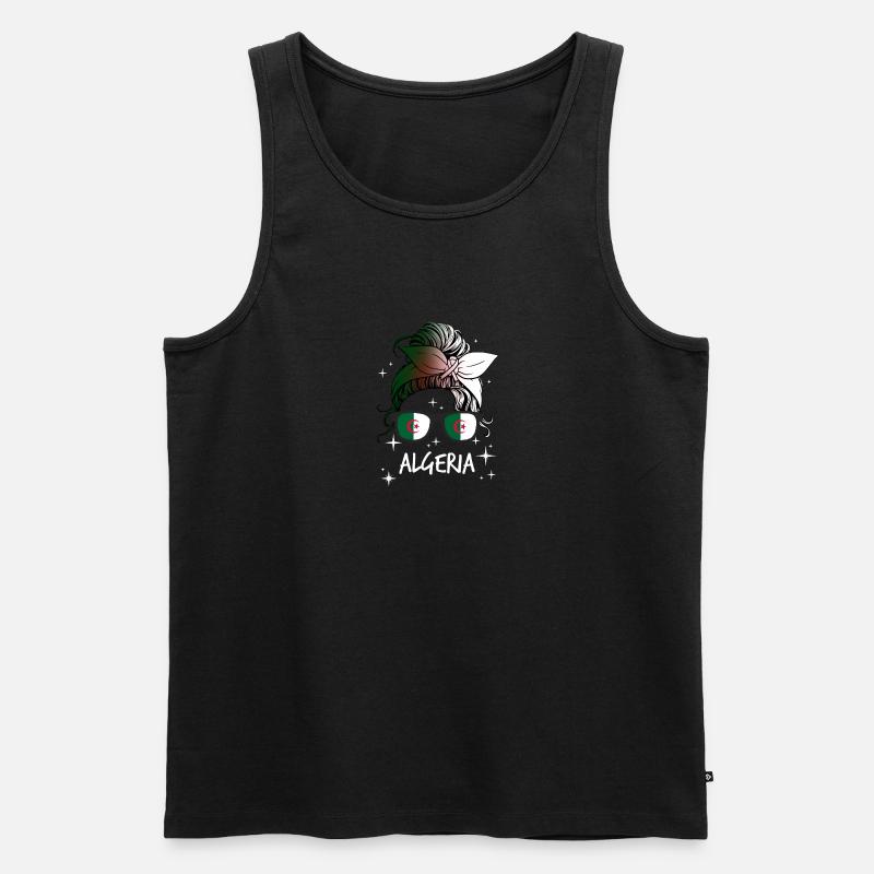 Algerien - Männer Premium Bio Tank Top - Schwarz