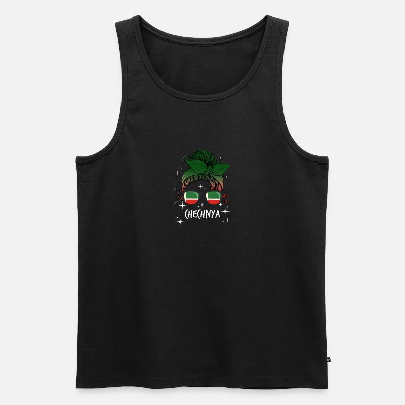 Tschetschenien - Männer Premium Bio Tank Top - Schwarz