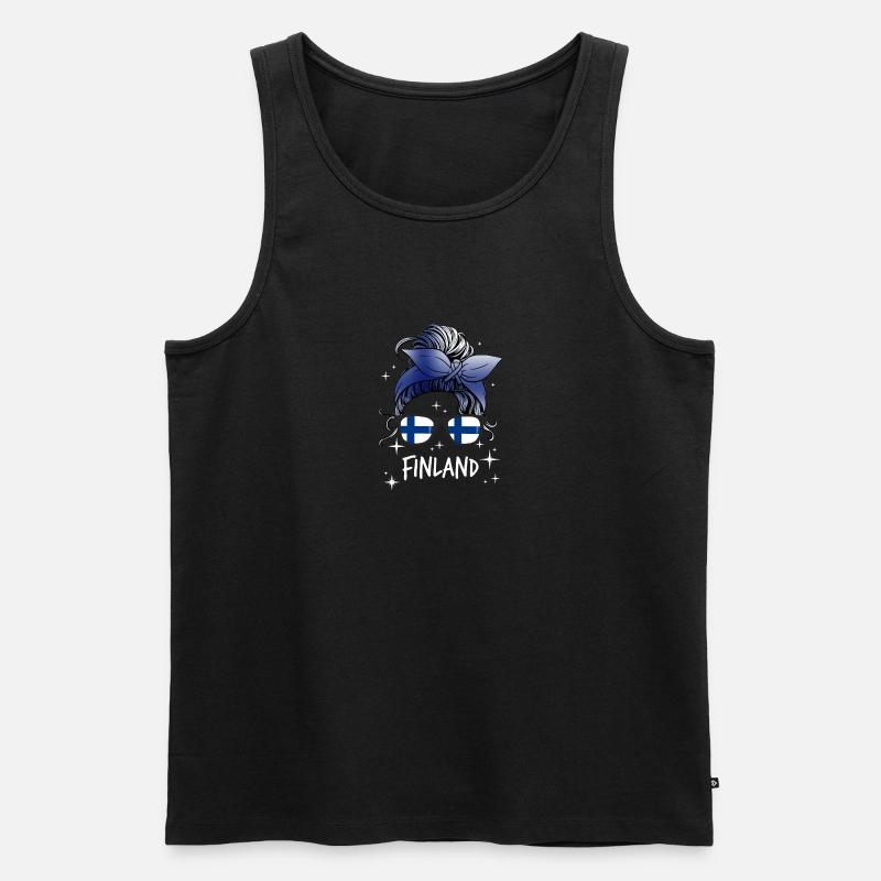 Finnland - Männer Premium Bio Tank Top - Schwarz
