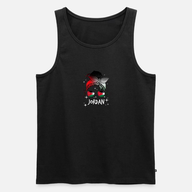 Jordanien - Männer Premium Bio Tank Top - Schwarz