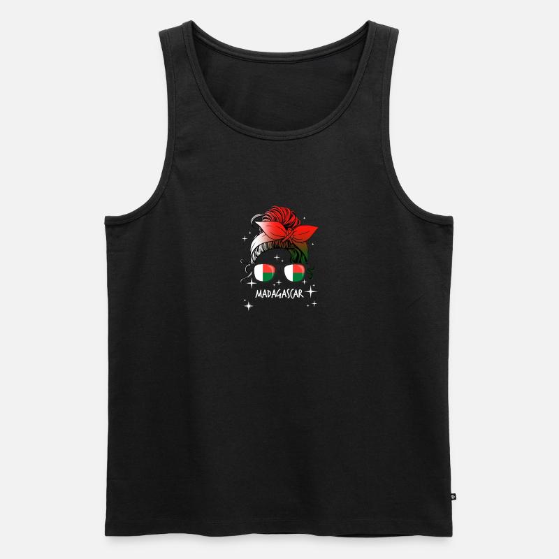 Madagaskar - Männer Premium Bio Tank Top - Schwarz