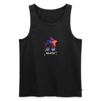 Malaysia - Männer Premium Bio Tank Top - Schwarz - Vorne - AI Model Male 178 light (178cm)