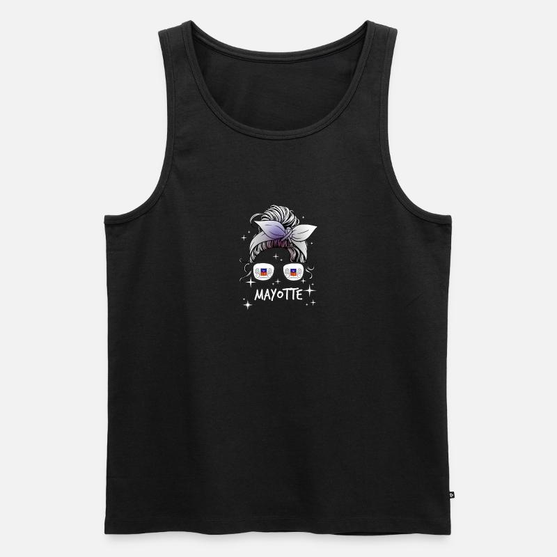 Mayotte - Männer Premium Bio Tank Top - Schwarz