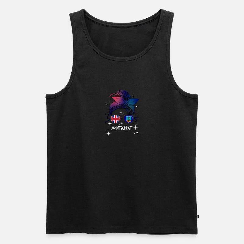 Montserrat - Männer Premium Bio Tank Top - Schwarz