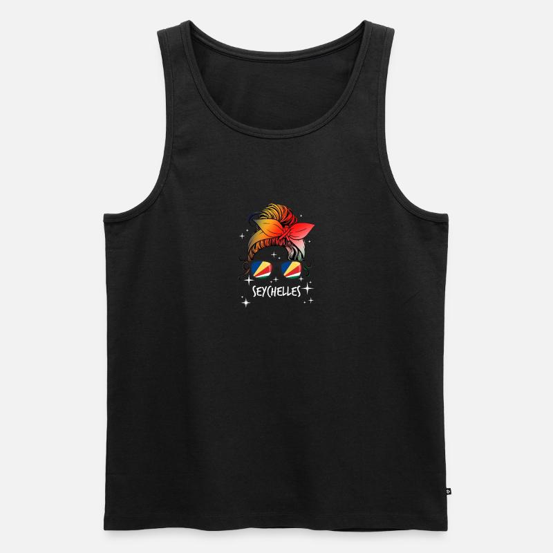 Seychellen - Männer Premium Bio Tank Top - Schwarz