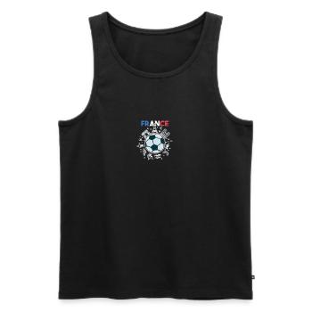 Frankreich Flagge Reisen Fußball Frankreich Flagge - Männer Premium Bio Tank Top - Schwarz - Vorne - Michal (187cm)