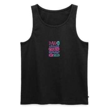 Papa-Chaos-Manager Papa-Chaos-Manager Geschenk Ins - Männer Premium Bio Tank Top - Schwarz - Vorne - AI Model Male 178 light (178cm)