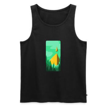 Multi-Pyramide - Männer Premium Bio Tank Top - Schwarz - Vorne - AI Model Male 178 light (178cm)