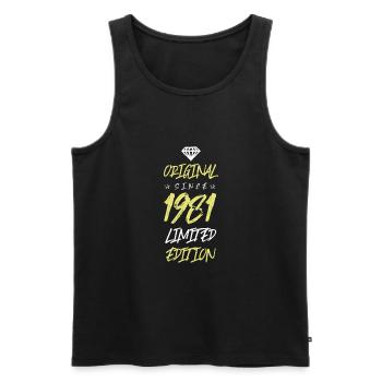 1981 limited edition - Männer Premium Bio Tank Top - Schwarz - Vorne - Michal (187cm)