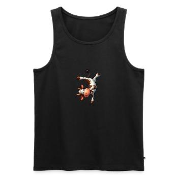 Süßer Pinguin Keks Bettelnd Niedlich - Männer Premium Bio Tank Top - Schwarz - Vorne - Michal (187cm)