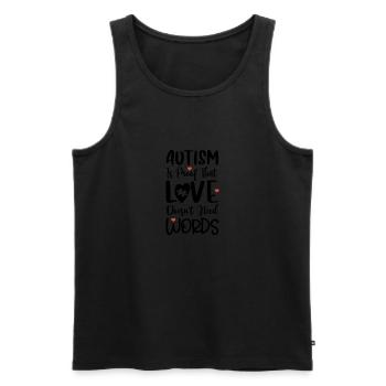 Autismus ist ein Beweis - Männer Premium Bio Tank Top - Schwarz - Vorne - Michal (187cm)