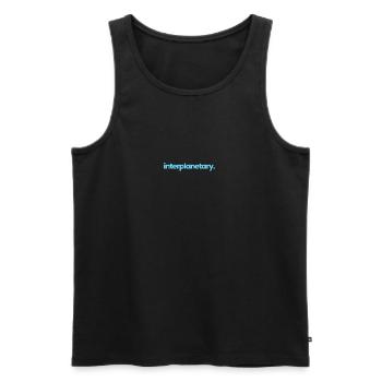 Interplanetary Light Blue - Men's Premium Organic Tank Top - black - Front - Michal (187cm)